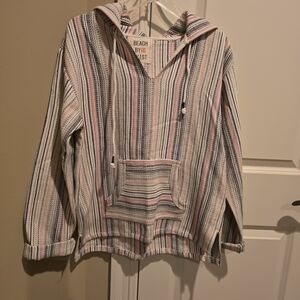 Beach By Exist Striped Womens Hoodie